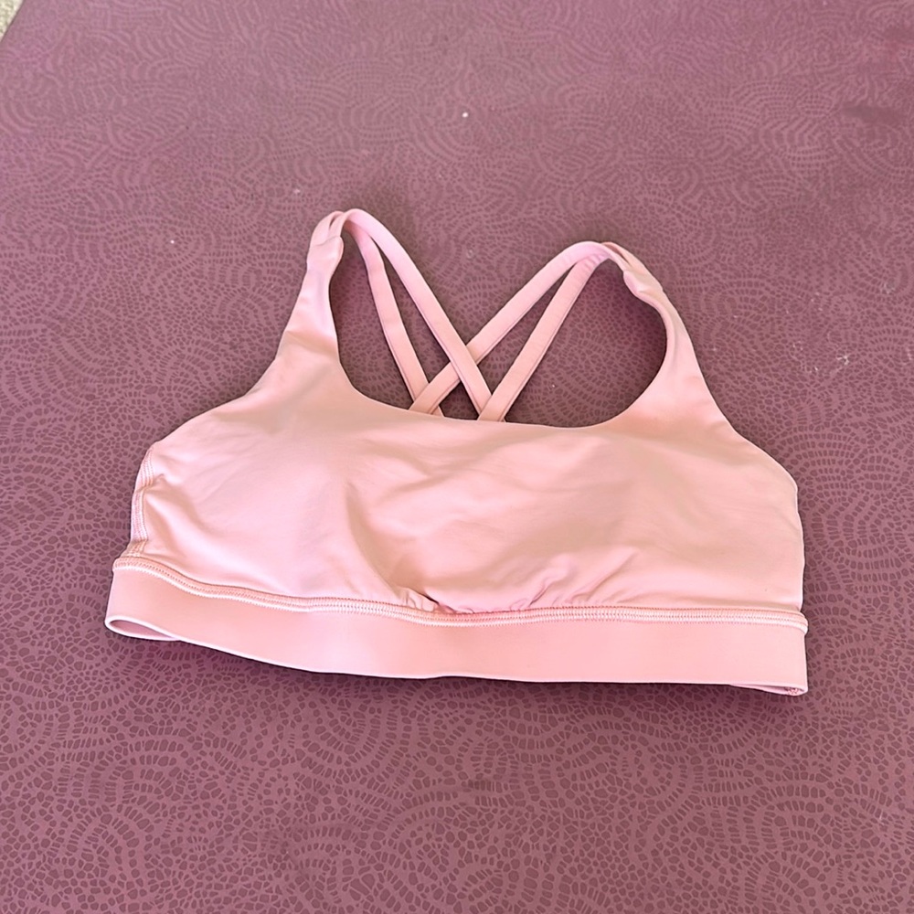 Lululemon Women’s Energy Bra, Medium Support, B-D Cups, Dew Pink, 6